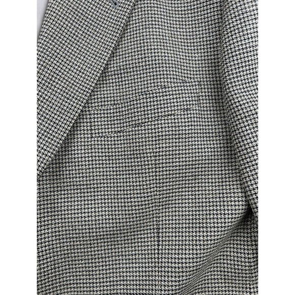 Joseph Abboud Sport Jacket Blazer Mens 42R Wool Silk Houndstooth Gold Black - Picture 4 of 16